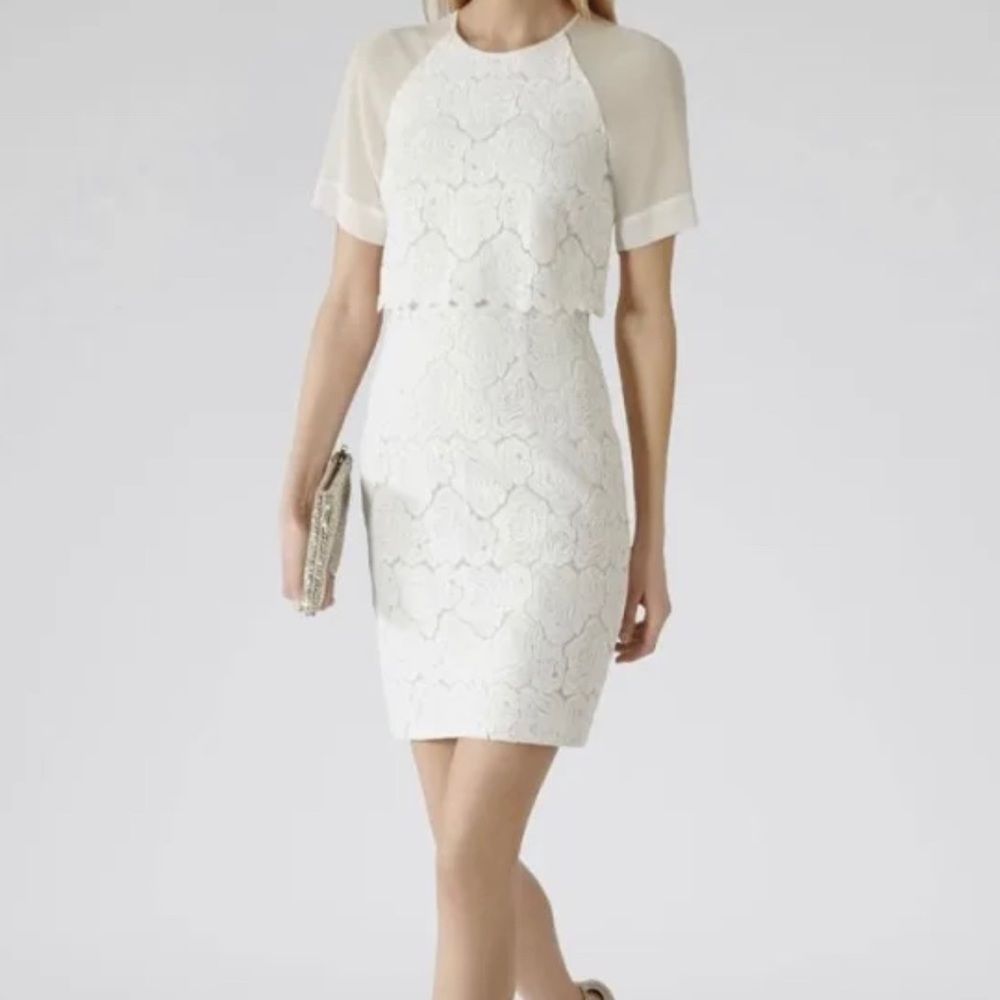 Reiss White Cala Dress